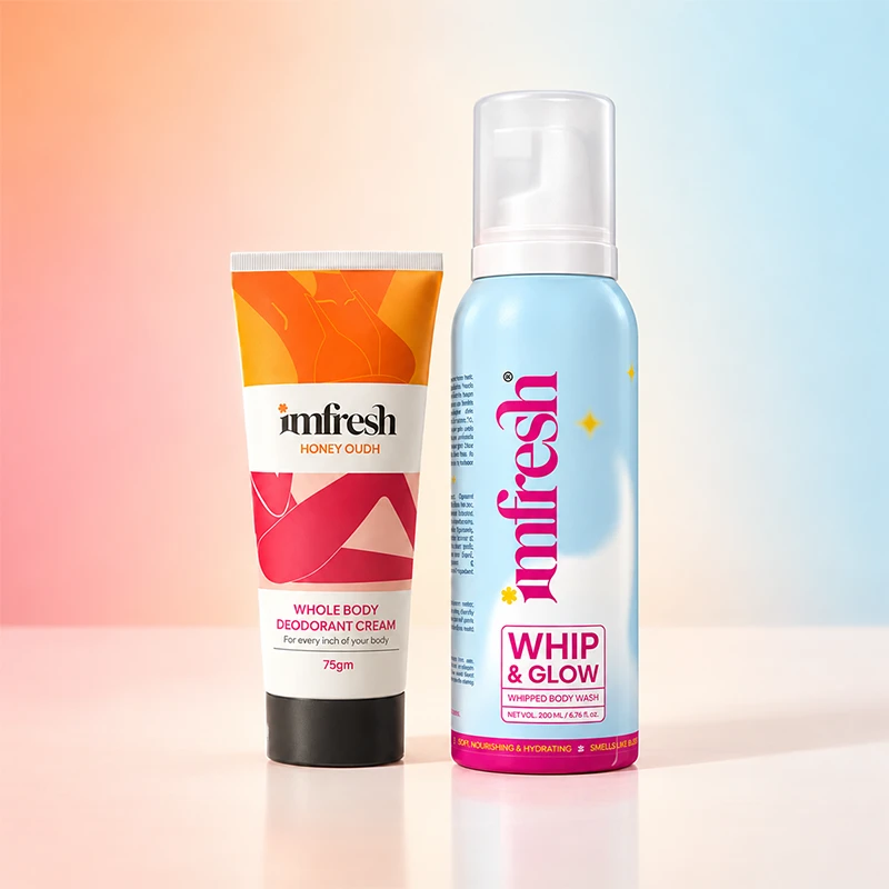 imfresh Body Wash and Honey Oudh Cream Combo